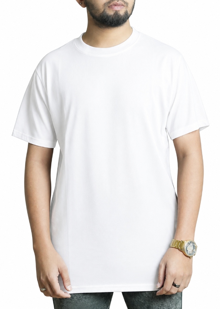 White Tees - 100% Cotton Oversized Fit