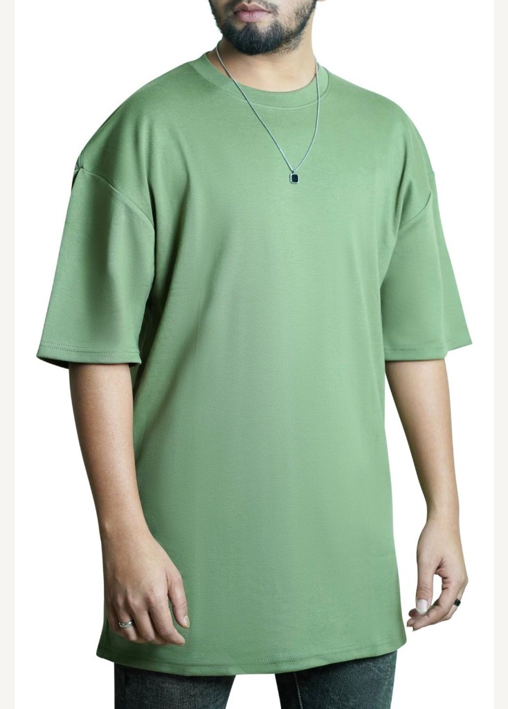 Green Tees - 60% Cotton 40% Polyester Drop Shoulder Fit